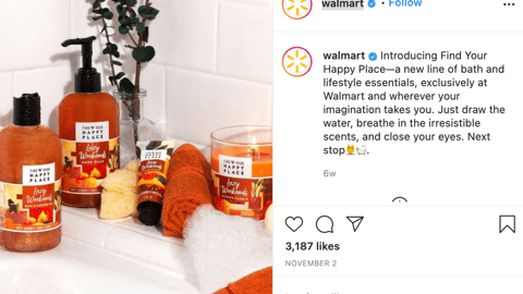 Walmart Find Your Happy Place Instagram Update